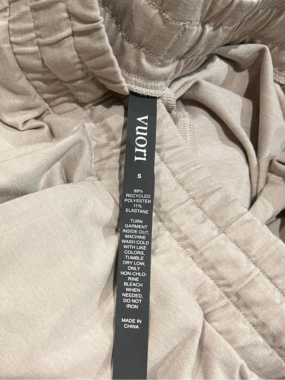 New: VUORI Halo Essential Wide-leg Pants Ecru Heather Small Long NWOT - Picture 7 of 11